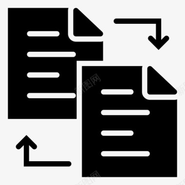 文件共享文档纸张图标图标
