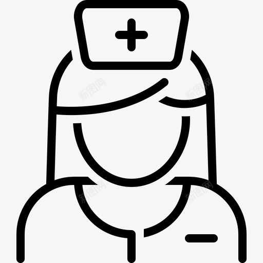 护士化身看护图标svg_新图网 https://ixintu.com 化身 医院 女人 护士 看护