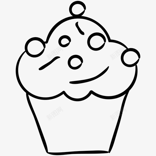 纸杯蛋糕甜点食物手绘图标svg_新图网 https://ixintu.com 图标 手绘 甜点 纸杯 蛋糕 食物