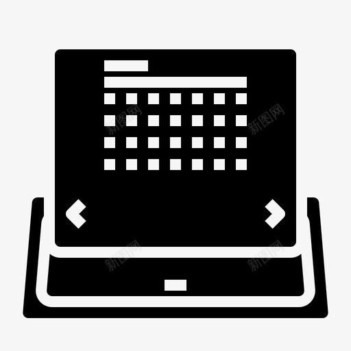 日历应用程序手机图标svg_新图网 https://ixintu.com 在线 应用程序 手机 日历 社交 稳定 计算机