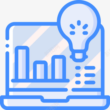 分析数据科学14蓝色图标图标