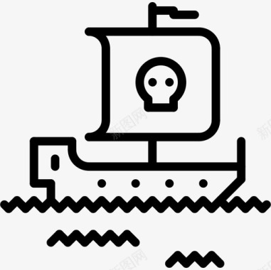 海盗41号船直系图标图标