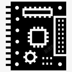 微电子电路板控制板电子板图标高清图片
