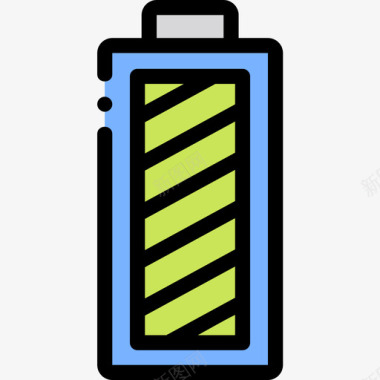 电池电量充足通知线性颜色图标图标