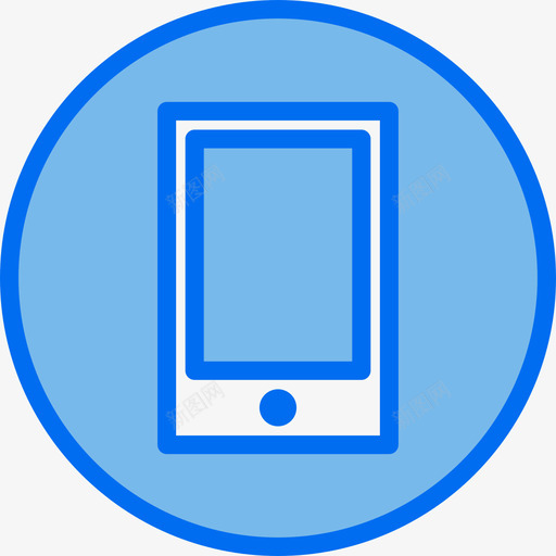 智能手机界面按钮6蓝色图标svg_新图网 https://ixintu.com 手机 按钮 智能 界面 蓝色