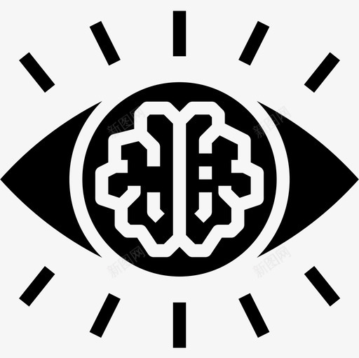 视觉大脑概念2填充图标svg_新图网 https://ixintu.com 填充 大脑概念2 视觉