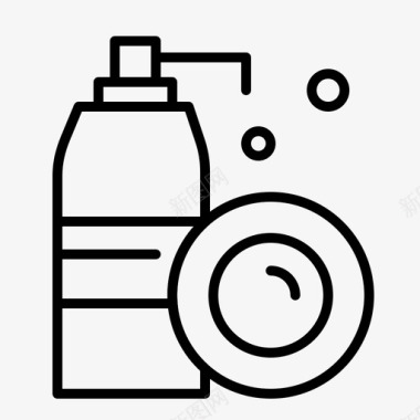 喷雾器瓶子清洁剂图标图标