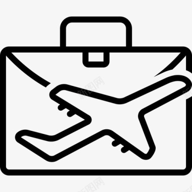 商务旅行飞机会议图标图标