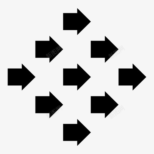 图案箭头画笔图标svg_新图网 https://ixintu.com 几何图案 图案 填充 瓷砖 画笔 箭头