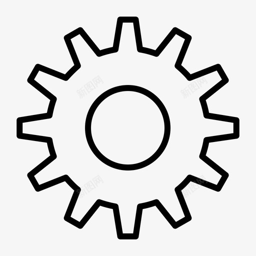 齿轮设置设置规则轮廓图标svg_新图网 https://ixintu.com 设置 设置规则轮廓 齿轮