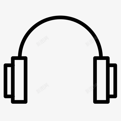 耳机时尚2线性图标svg_新图网 https://ixintu.com 时尚2 线性 耳机
