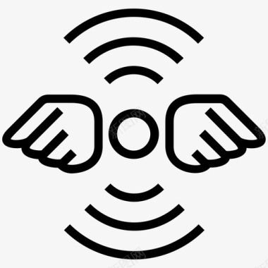 免费wifi区通信微波图标图标