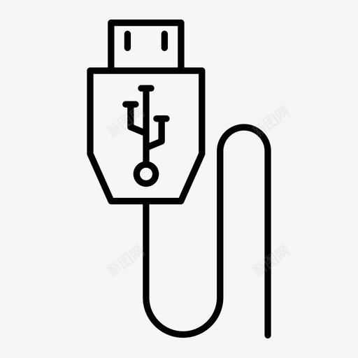 usb连接器数据线图标svg_新图网 https://ixintu.com usb 图标 插件 数据线 电子 电子线 电线 线路 连接器