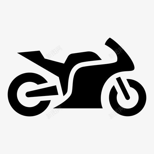 摩托车比赛运动图标svg_新图网 https://ixintu.com 摩托车 比赛 符号 运动 运输