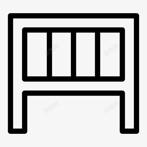 婴儿床儿童床摇篮图标svg_新图网 https://ixintu.com 儿童床 婴儿床 摇篮