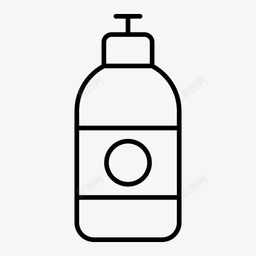 瓶子饮料运动图标svg_新图网 https://ixintu.com 健康健身线图标 塑料 果汁 水瓶 瓶子 运动 饮料