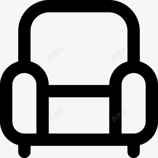 扶手椅房地产163直线型图标svg_新图网 https://ixintu.com 房地产 扶手 直线 线型