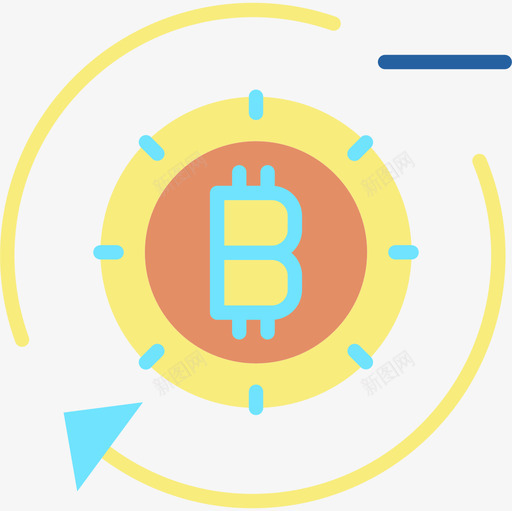 移除比特币加密货币2扁平图标svg_新图网 https://ixintu.com 扁平 比特币加密货币2 移除