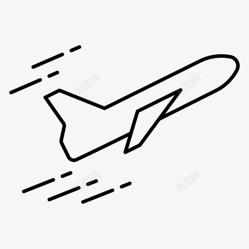 飞行飞机快速图标svg_新图网 https://ixintu.com 图标 快速 线图 速度 飞机 飞行