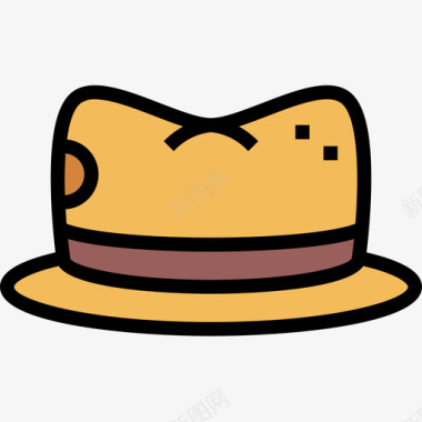 帽子爵士乐3线性颜色图标图标