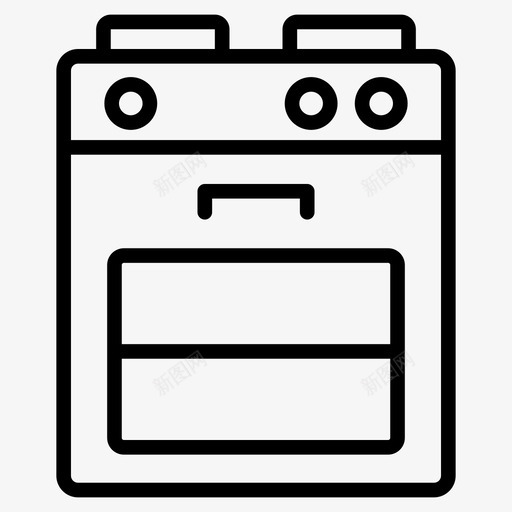 烤箱电器家用电器图标svg_新图网 https://ixintu.com 厨房 家用电器 微波炉 烤箱 电器 设备和电器线图标