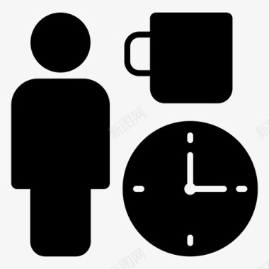休息时间咖啡时间茶歇时间图标图标