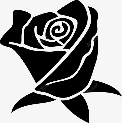 玫瑰花盛开红玫瑰图标svg_新图网 https://ixintu.com 玫瑰花 盛开 红玫瑰