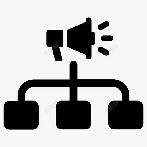 营销广告通信图标svg_新图网 https://ixintu.com 广告 扩音器 网络 营销 通信