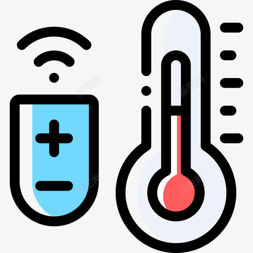 温度计domotics14颜色省略图标svg_新图网 https://ixintu.com domotics14 温度计 颜色省略
