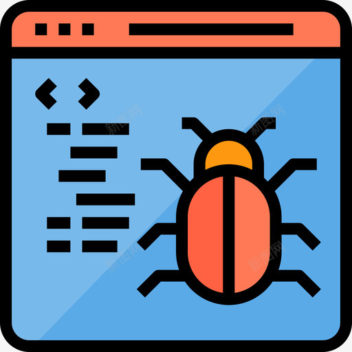 Bug编程42线性颜色图标svg_新图网 https://ixintu.com Bug 线性颜色 编程42