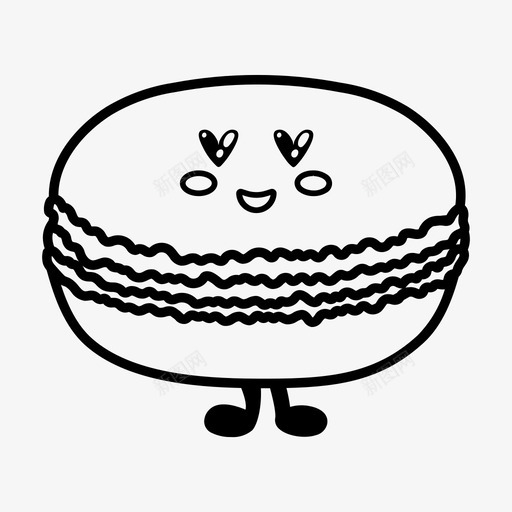 杏仁饼甜点食物图标svg_新图网 https://ixintu.com 可爱 川菜 杏仁 爱的 甜点 甜的 食物