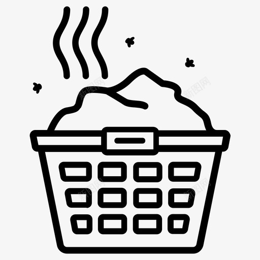 脏衣服篮子杂务图标svg_新图网 https://ixintu.com 杂务 清洁 清洗 篮子 衣服