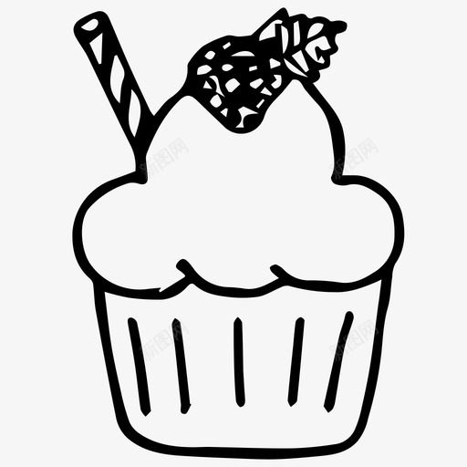 纸杯蛋糕面包店食品图标svg_新图网 https://ixintu.com 纸杯 蛋糕 面包店 食品