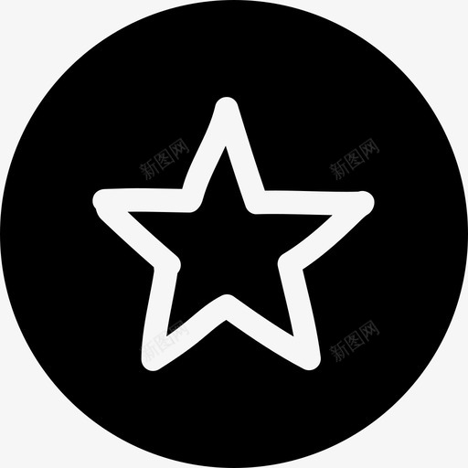 星星涂鸦最爱图标svg_新图网 https://ixintu.com 徽章 星星 最爱 涂鸦 用户界面 马克