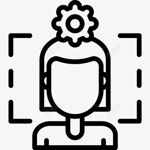 人脸识别安全106线性图标svg_新图网 https://ixintu.com 人脸 安全 线性 识别