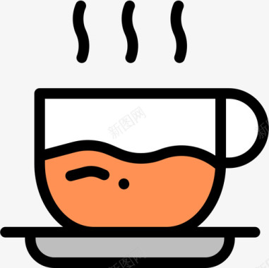 咖啡杯商务会议10线性颜色图标图标