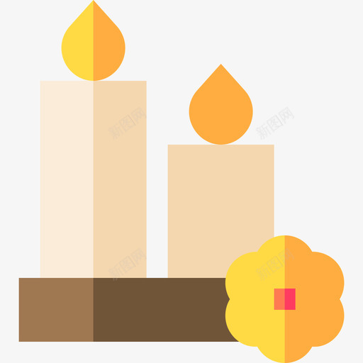 蜡烛桑拿房24支平的图标svg_新图网 https://ixintu.com 24支 平的 桑拿 蜡烛