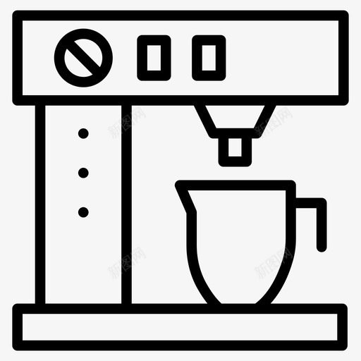 咖啡电器杯子图标svg_新图网 https://ixintu.com 厨房 咖啡 家用电器 搅拌机 杯子 电器 设备和电器线图标