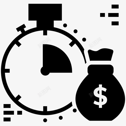 时间就是金钱商业时间计划图标svg_新图网 https://ixintu.com 商业时间 战略和管理雕文图标 时间就是金钱 生产力 省钱 计划
