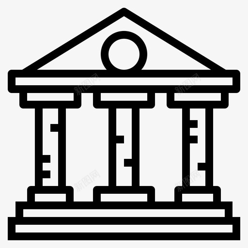 银行建筑文化图标svg_新图网 https://ixintu.com 博物馆 建筑 文化 比特 银行