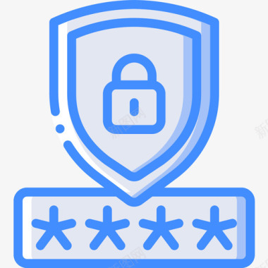 密码网络安全17蓝色图标图标