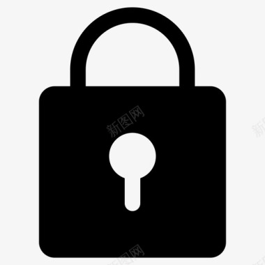挂锁闩锁密码图标图标