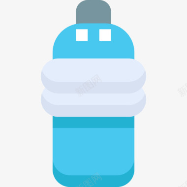 水瓶身体和健身2扁平图标图标