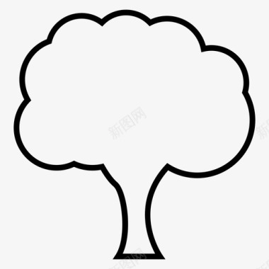 树森林花园图标图标