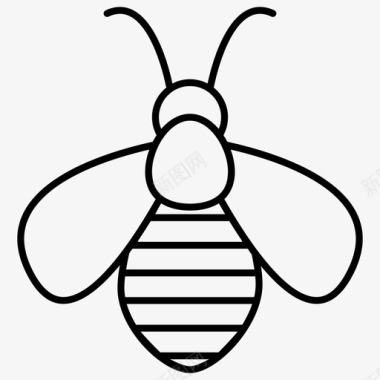 蜜蜂昆虫自然图标图标
