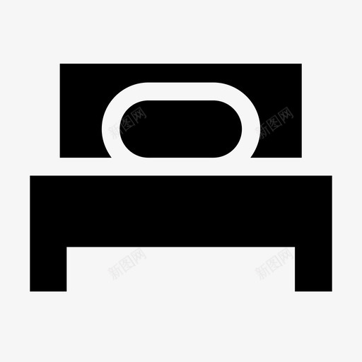 床垫床卧室图标svg_新图网 https://ixintu.com 卧室 家具 床垫 睡眠