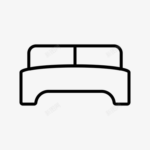 床沙发软垫家具图标svg_新图网 https://ixintu.com 内饰和家具 床 沙发 软垫家具