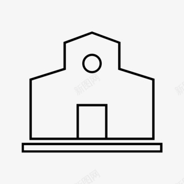 教堂建筑门图标图标
