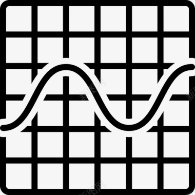 正弦波图振幅均衡器图标图标