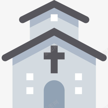 教堂建筑和房地产2公寓图标图标